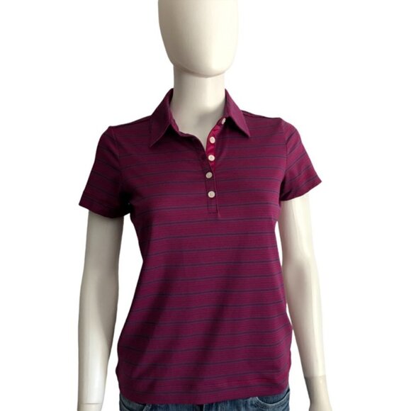 Nike Fit Dry Pink and Navy Golf Shirt XSmall - Picture 1 of 7